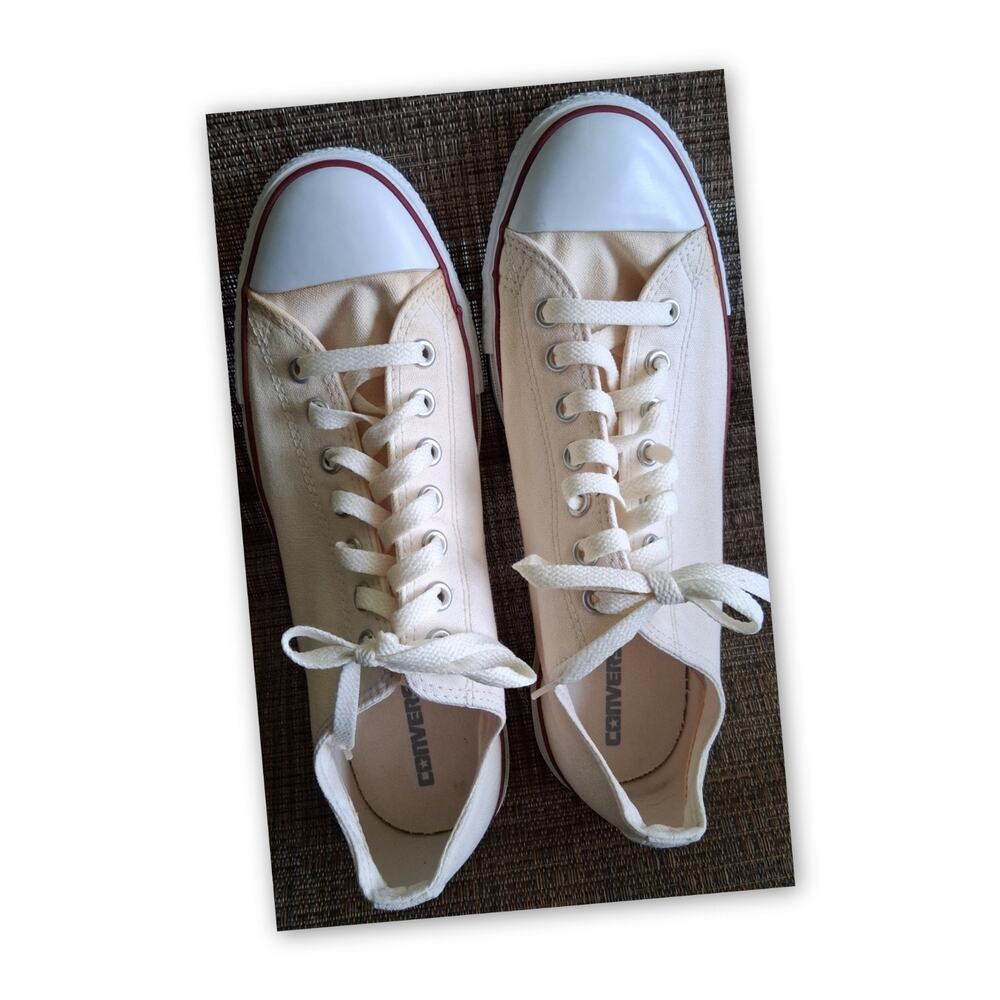 Converse Chuck Taylor All Star Low Top Cream Canvas Mens 11 M9165 - Picture 2 of 9